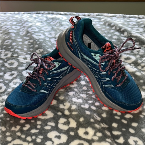 ASICS Trail Scout 2 Women’s Running Shoes Size 6.5 Teal Pink Trail Sneakers - Picture 2 of 11